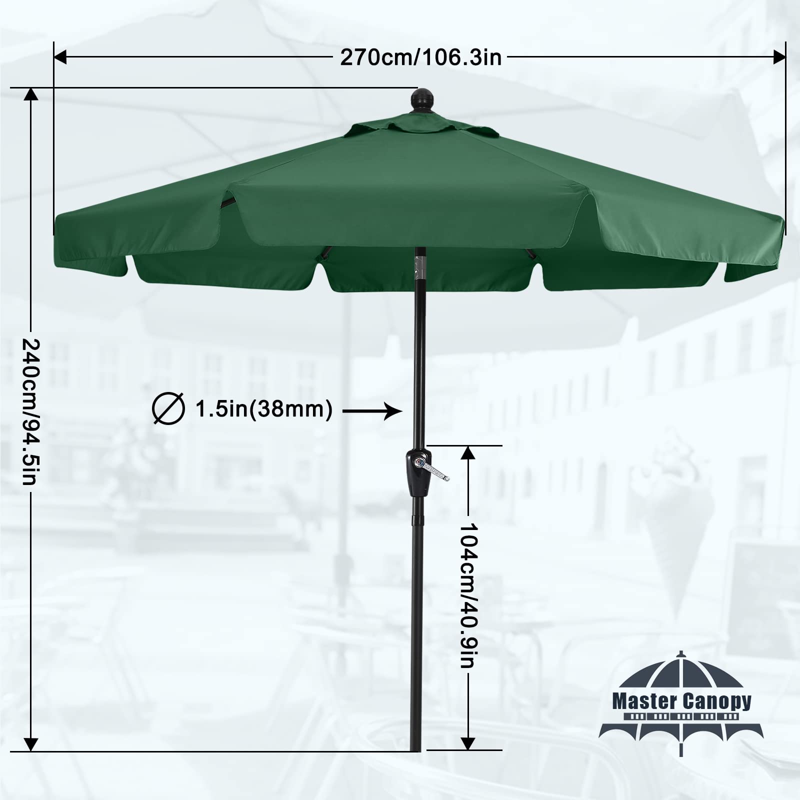マスターキャノピー スカラップ付き ガーデンパラソル 270cm 新品 Amazon.co.jp: MASTERCANOPY ガーデンパラソル 270cm スカラップ付き